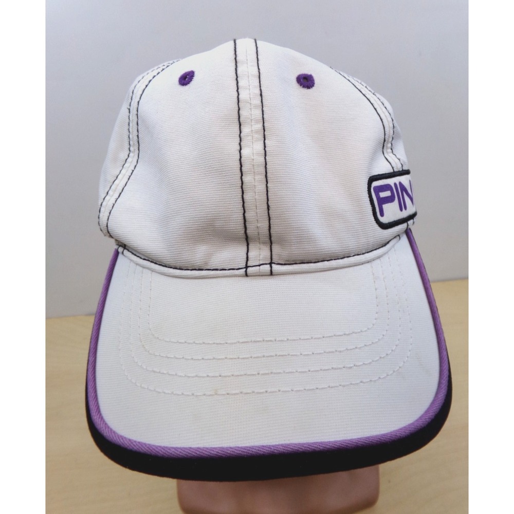 Ping Ladies Light Weight Golf Cap‎ Hat White and Purple Adjustable